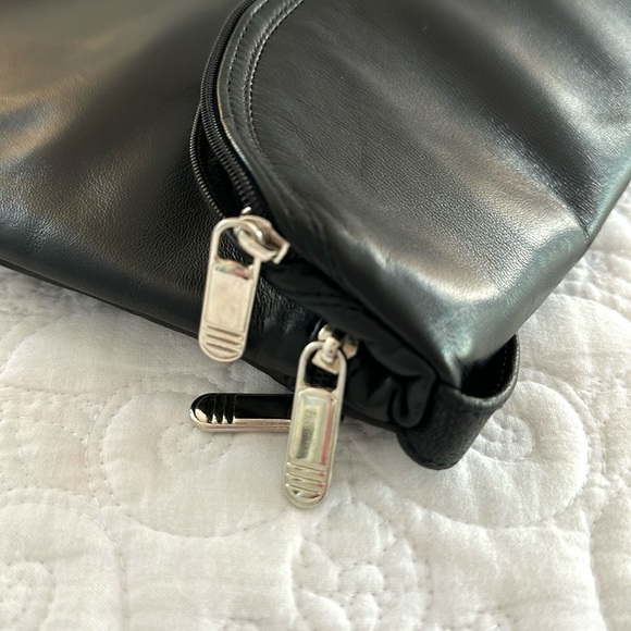 Scuola del Cuoio Italian Leather Purse Crossbody Bag Florence Italy Black - Picture 6 of 7